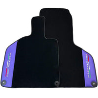 Purple Leather Black Floor Mats for Lamborghini Huracan | Black Trim - AutoWin