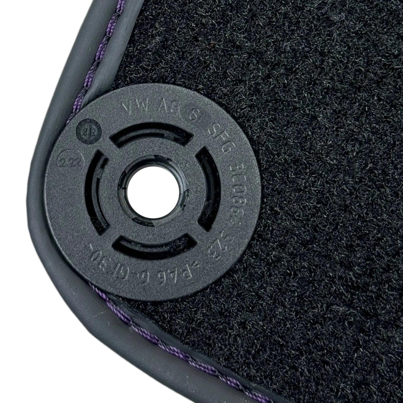 Purple Leather Black Floor Mats for Lamborghini Huracan | Black Trim - AutoWin