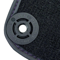 Purple Leather Black Floor Mats for Lamborghini Huracan | Black Trim - AutoWin