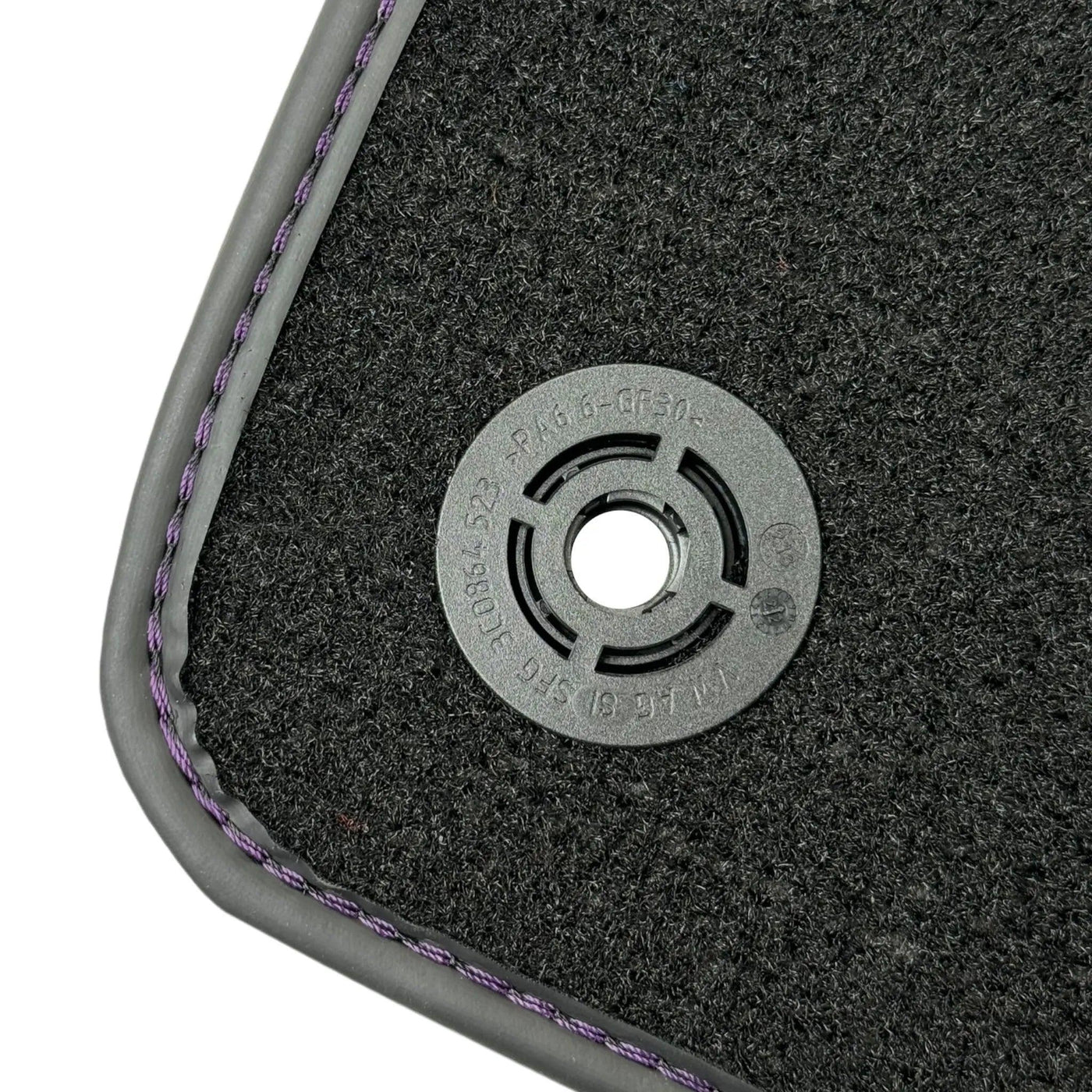 Purple Leather Black Floor Mats for Lamborghini Urus | Black Trim - AutoWin