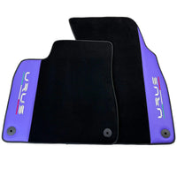 Purple Leather Black Floor Mats for Lamborghini Urus | Black Trim - AutoWin
