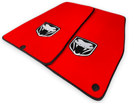 Red Floor Mats For Dodge Viper (2003-2006) With Emblem Tailored - AutoWin