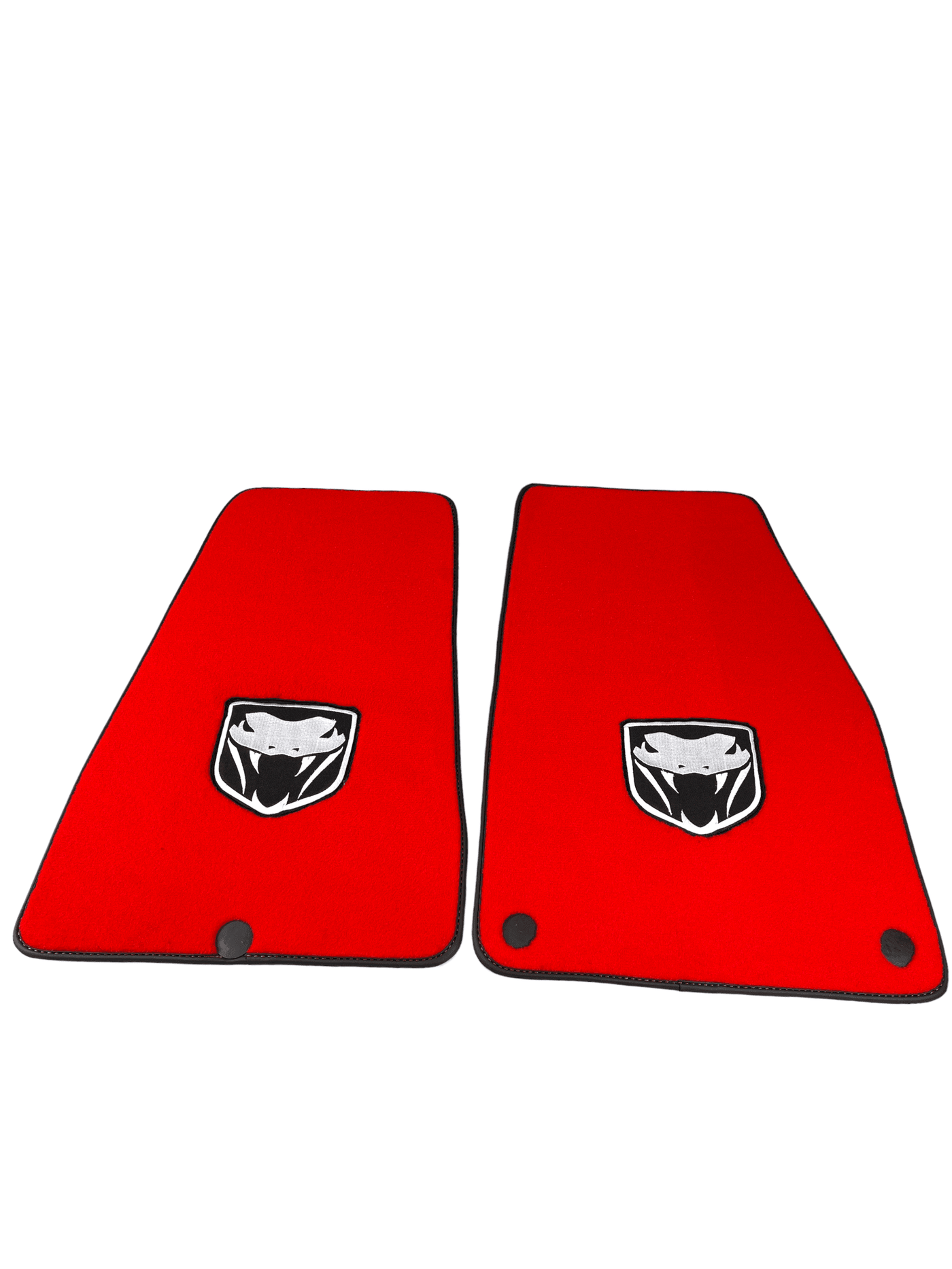 Red Floor Mats For Dodge Viper (2003-2006) With Emblem Tailored - AutoWin