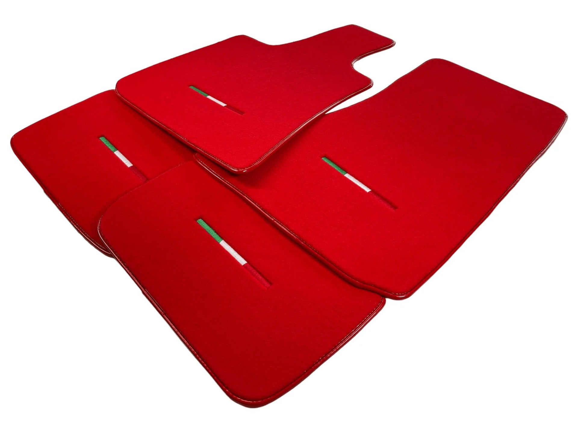 Red Floor Mats For Maserati Coupé (2001-2007) Italy Edition - AutoWin
