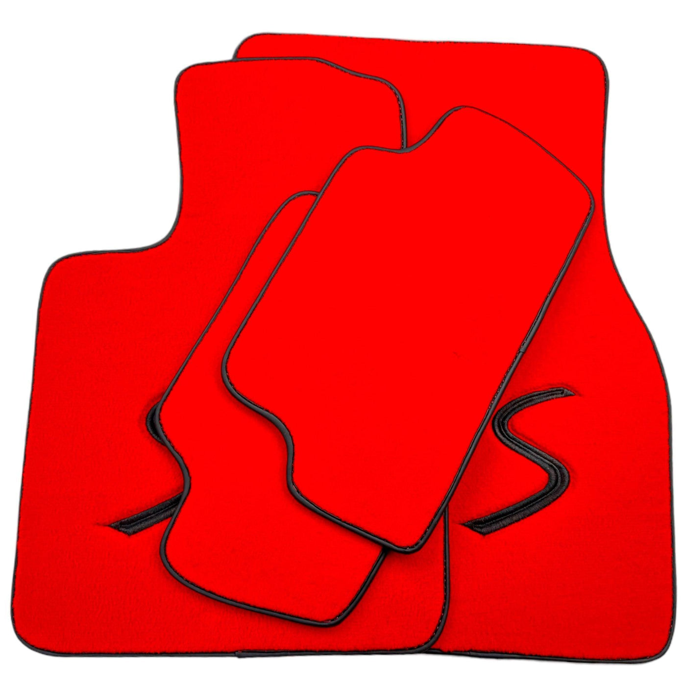 Red Floor Mats for Mini Cooper / One R53 (2001-2007) Cooper S - AutoWin