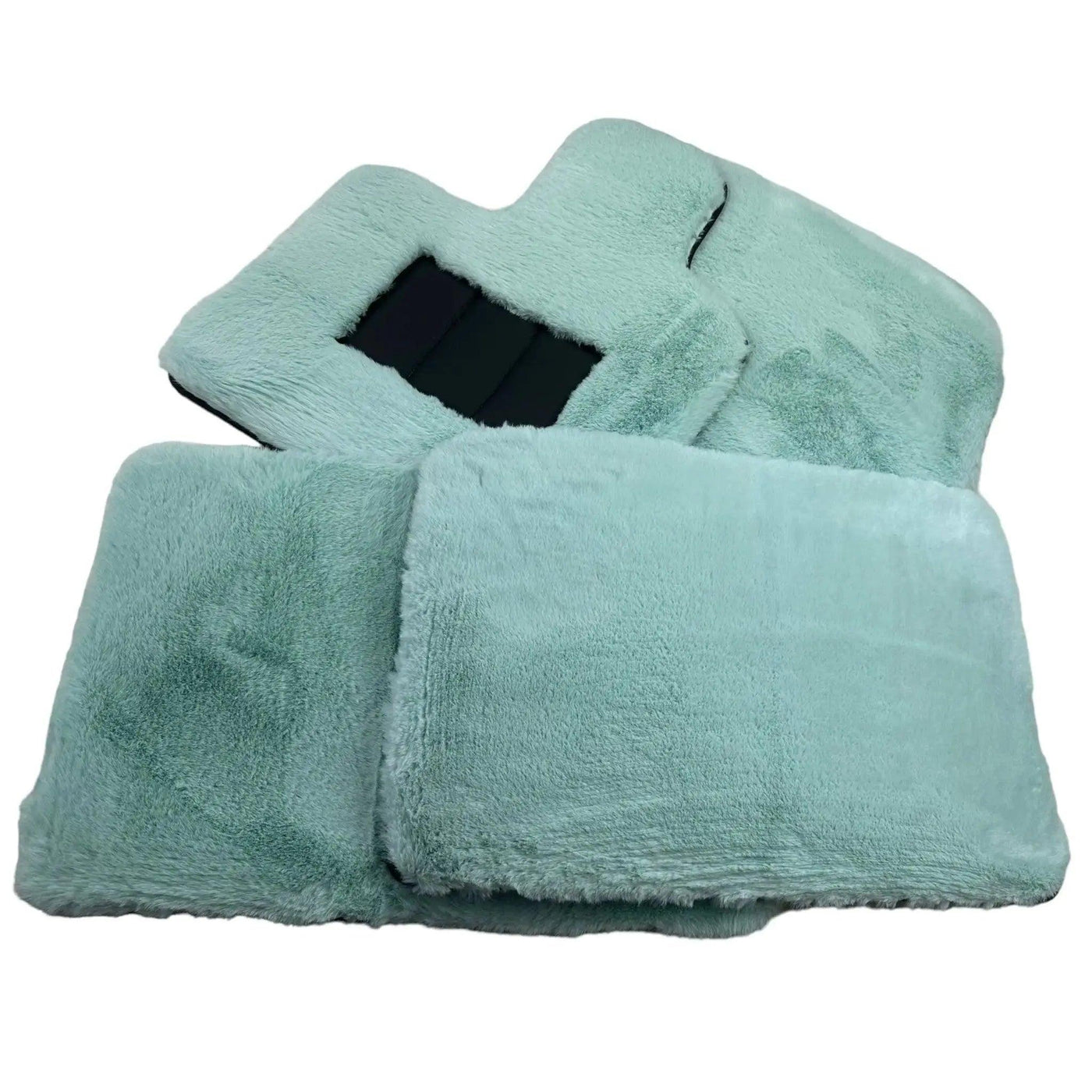 Tiffany Blue Sheepskin Floor Mats For Bentley Flying Spur (2005-2013) Er56 Design Brand - AutoWin