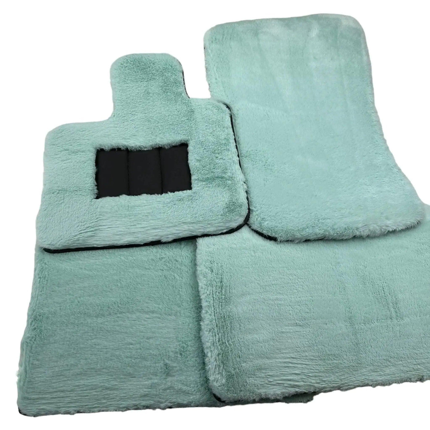 Tiffany Blue Sheepskin Floor Mats For Bentley Flying Spur (2005-2013) Er56 Design Brand - AutoWin