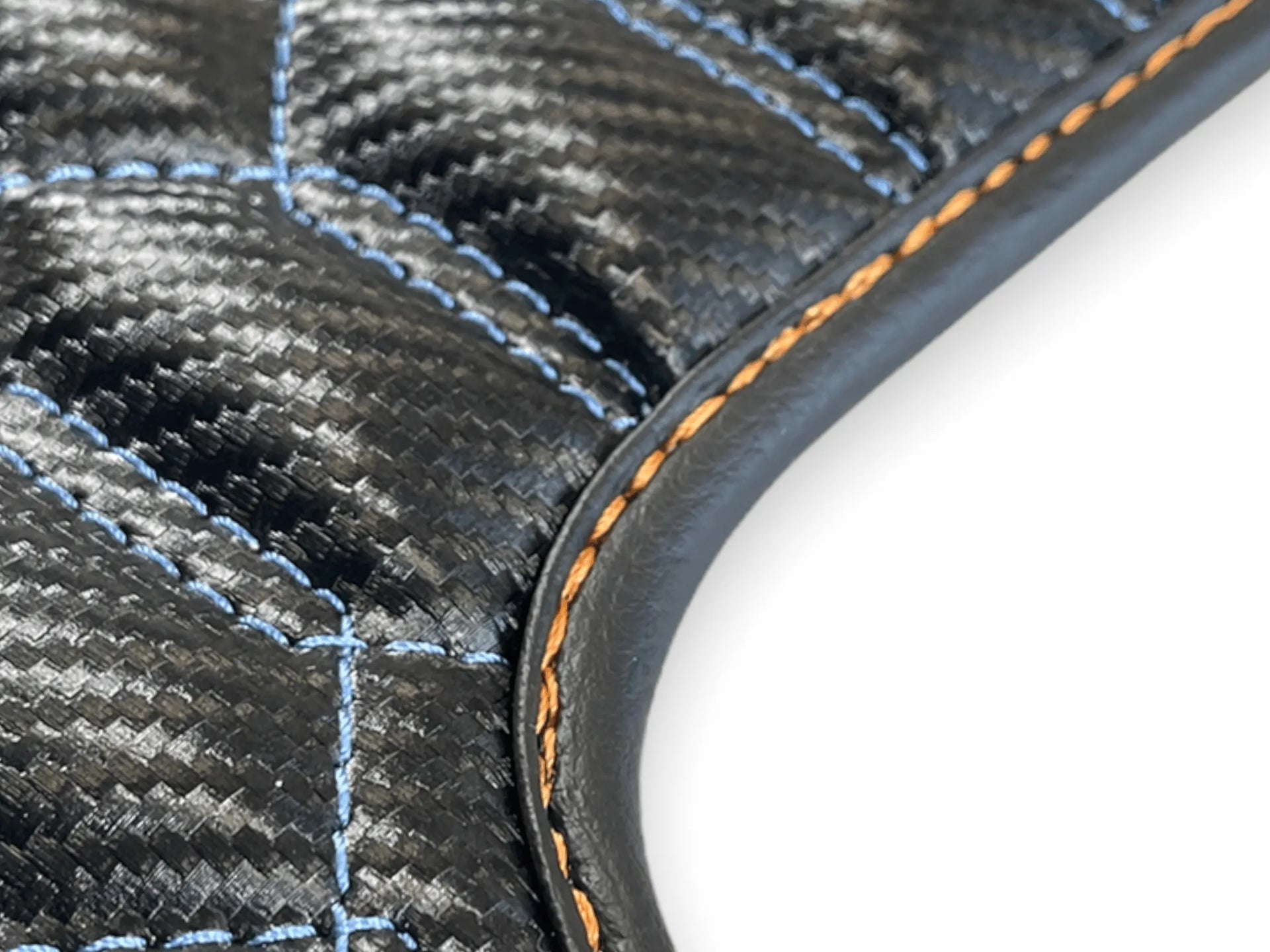 Blue Stitched Carbon Mats for Lamborghini Huracan Sto