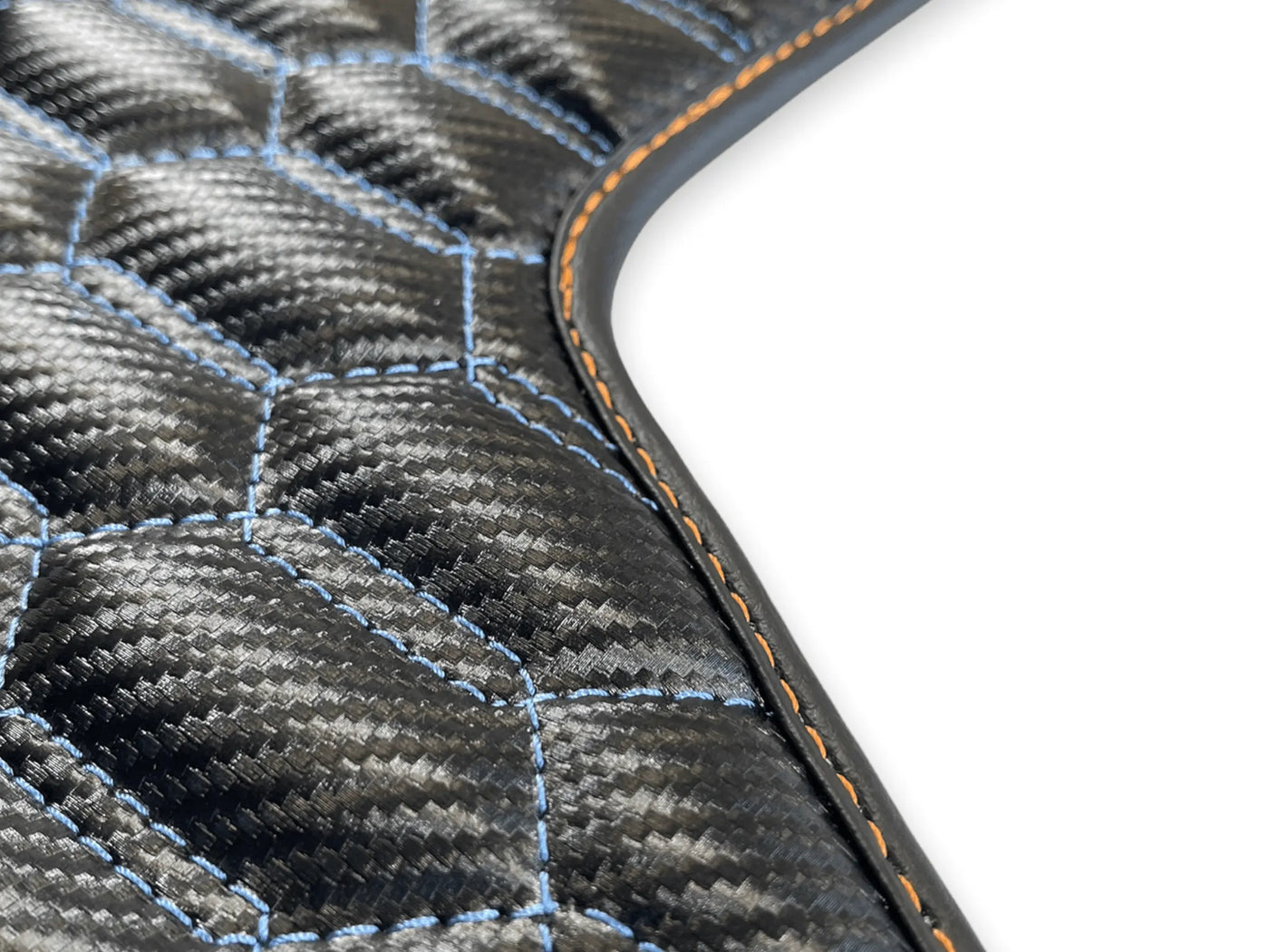 Blue Stitched Carbon Mats for Lamborghini Huracan Sto