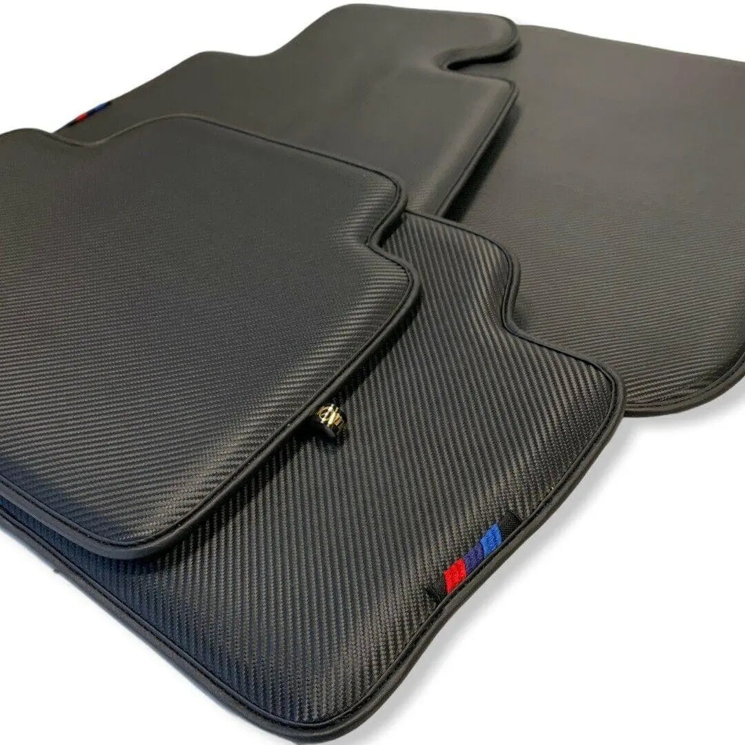 Floor Mats For BMW X4 Series G02 Autowin Brand Carbon Fiber Leather - AutoWin
