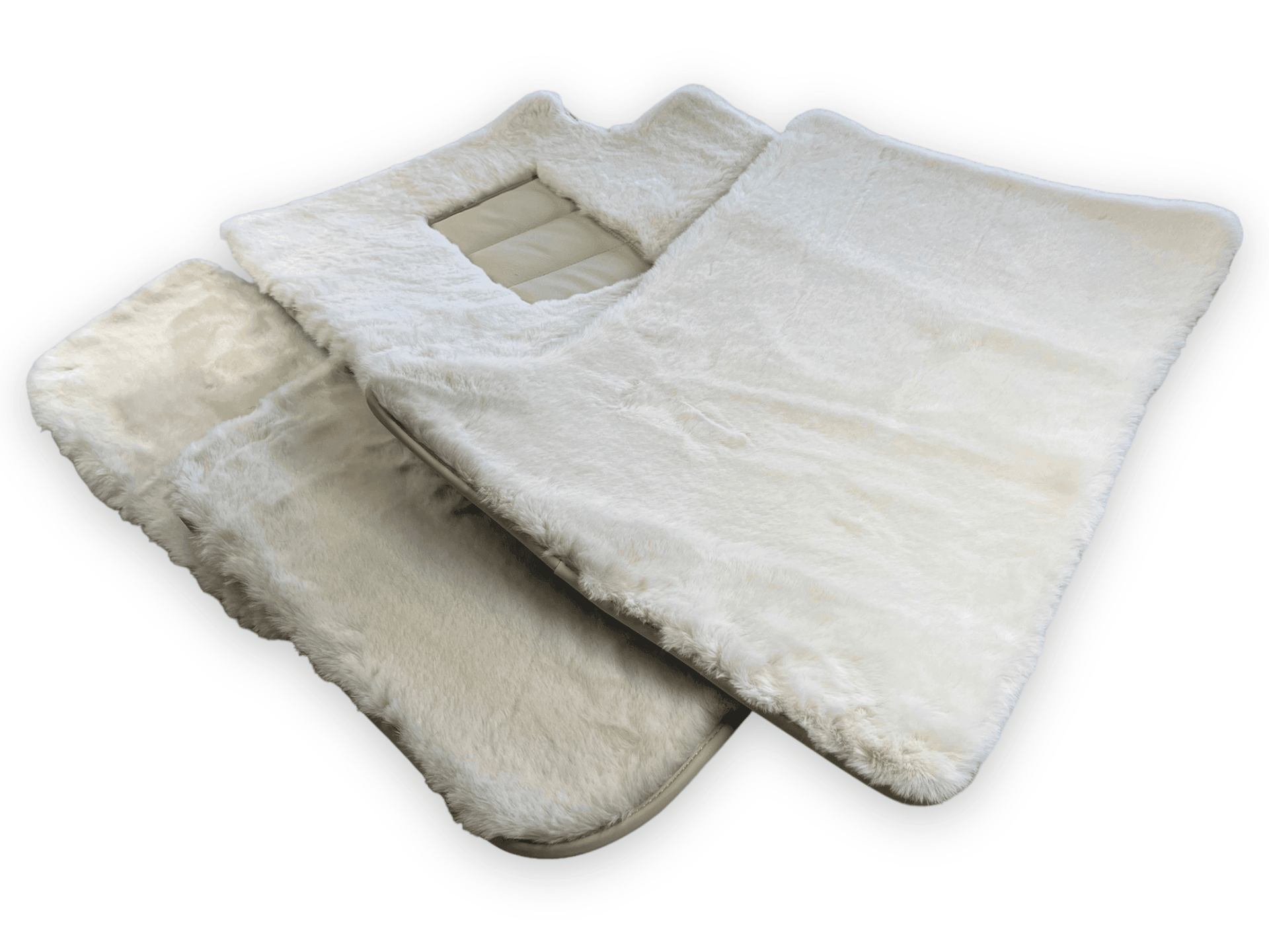 Luxury White Sheepskin Floor Mats for Rolls Royce Shadow
