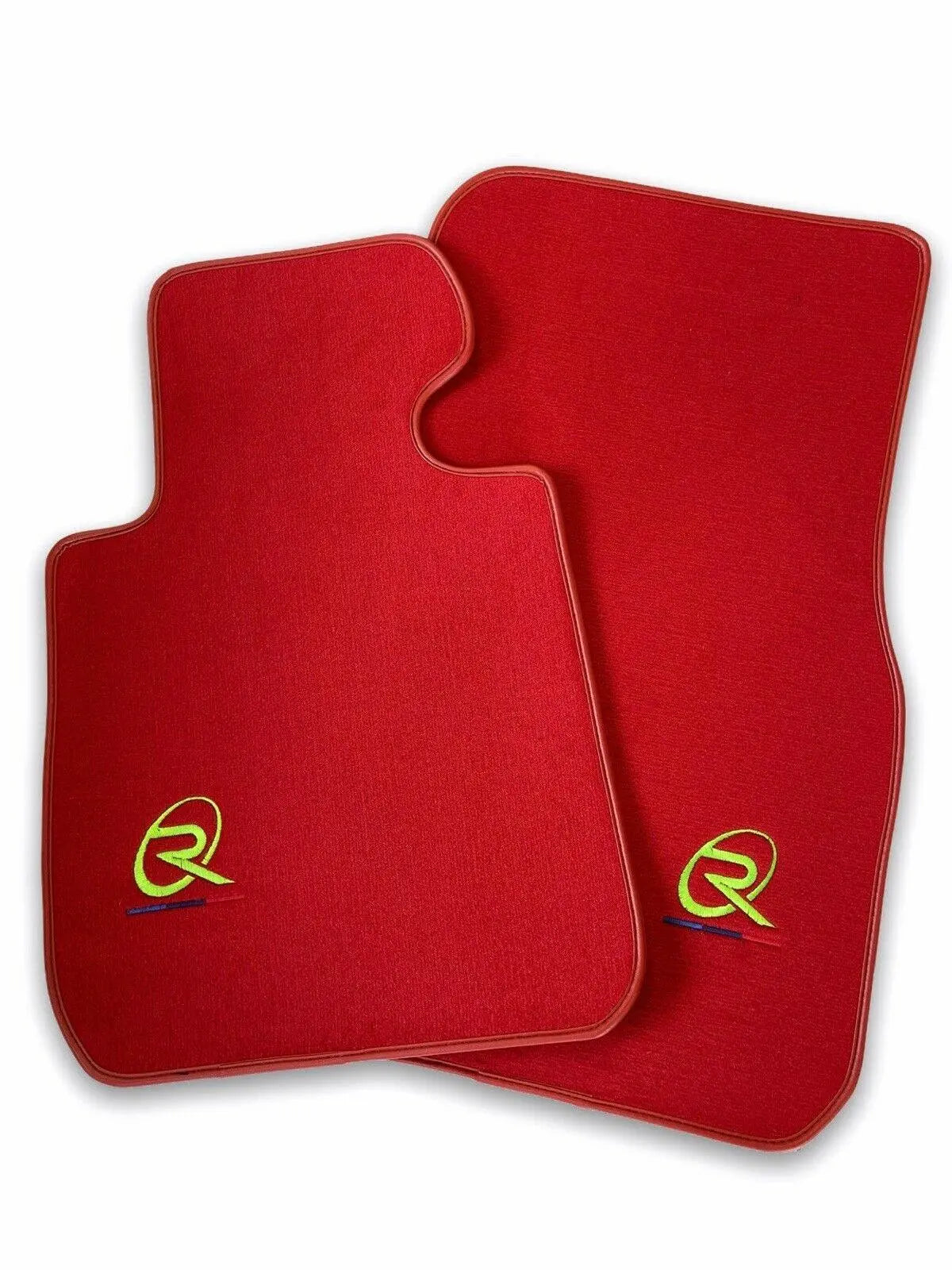 Red Floor Mats For BMW 3 Series F30 ROVBUT Brand Tailored Set Perfect Fit Green SNIP Collection - AutoWin
