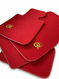 Red Floor Mats For BMW 3 Series G20 ROVBUT Brand Tailored Set Perfect Fit Green SNIP Collection - AutoWin