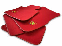 Red Floor Mats For BMW X1 Series F48 ROVBUT Brand Tailored Set Perfect Fit Green SNIP Collection - AutoWin