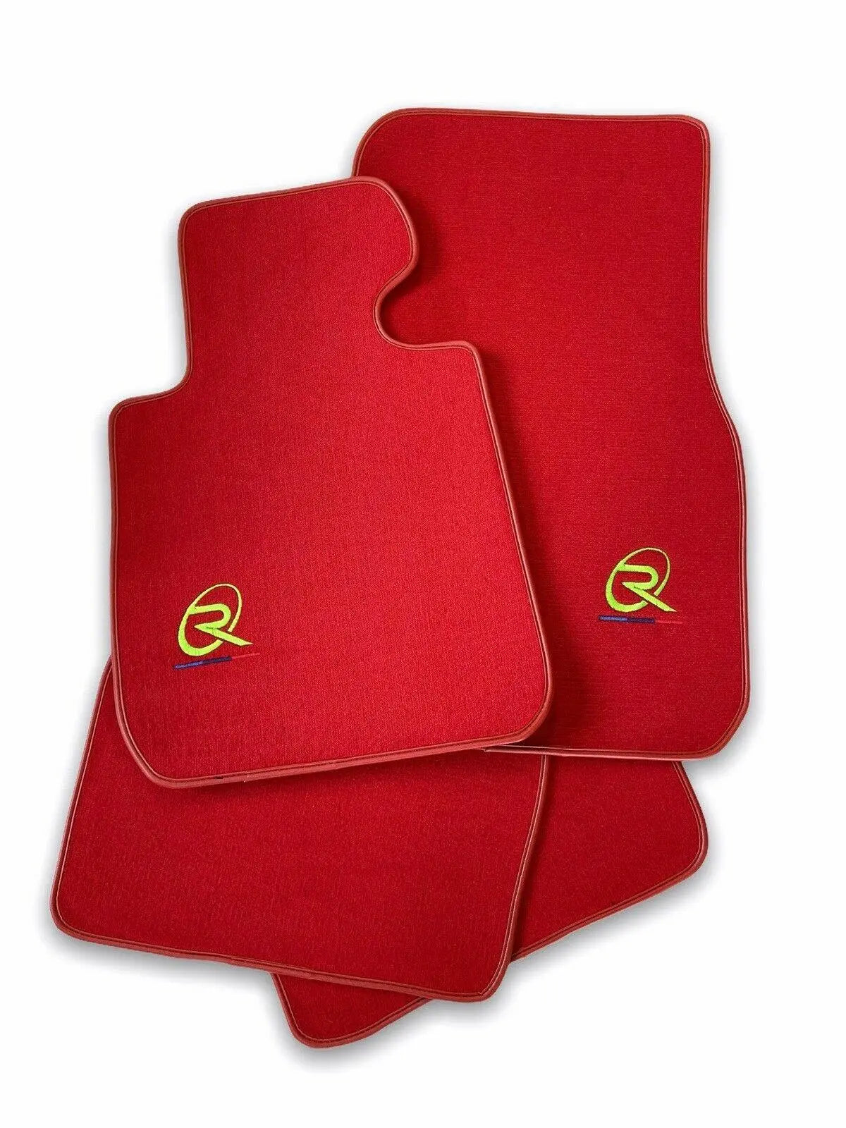 Red Floor Mats For BMW X3 Series F25 ROVBUT Brand Tailored Set Perfect Fit Green SNIP Collection - AutoWin