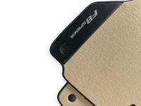 Beige Floor Mats For Ferrari F8 Spider 2019-2022 With Carbon Fiber Leather - AutoWin