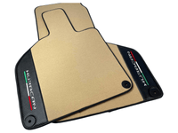Beige Floor Mats for Lamborghini Huracan With Carbon Fiber Leather - AutoWin