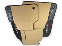 Beige Floor Mats For Lamborghini Urus With Carbon Leather - AutoWin