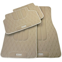 Beige Leather Floor Mats For BMW 2 Series F23 Convertible - AutoWin