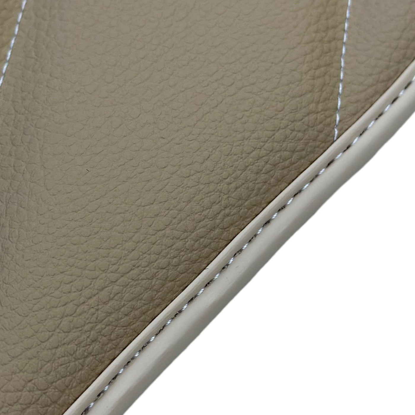 Beige Leather Floor Mats For Mercedes Benz GLA-Class H247 (2021-2023) Hybrid | ER56 Design - AutoWin