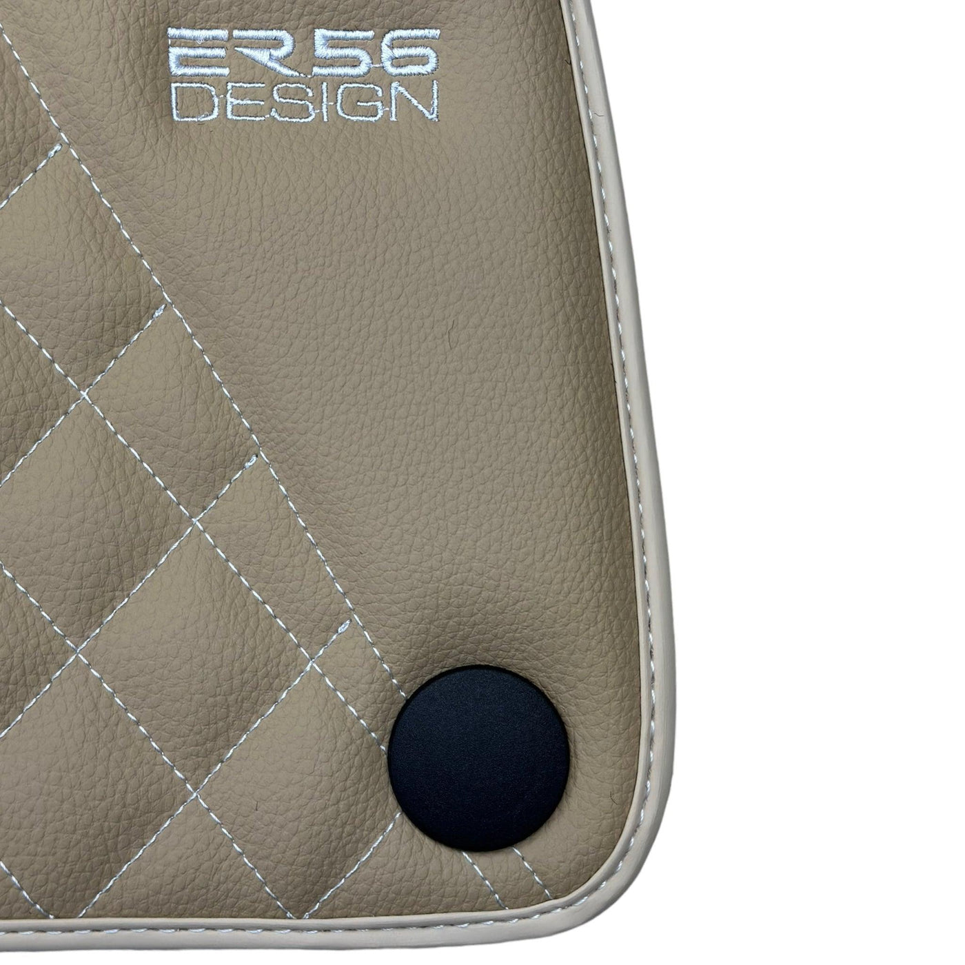 Beige Leather Floor Mats For Mercedes Benz GLA-Class H247 (2021-2023) Hybrid | ER56 Design - AutoWin