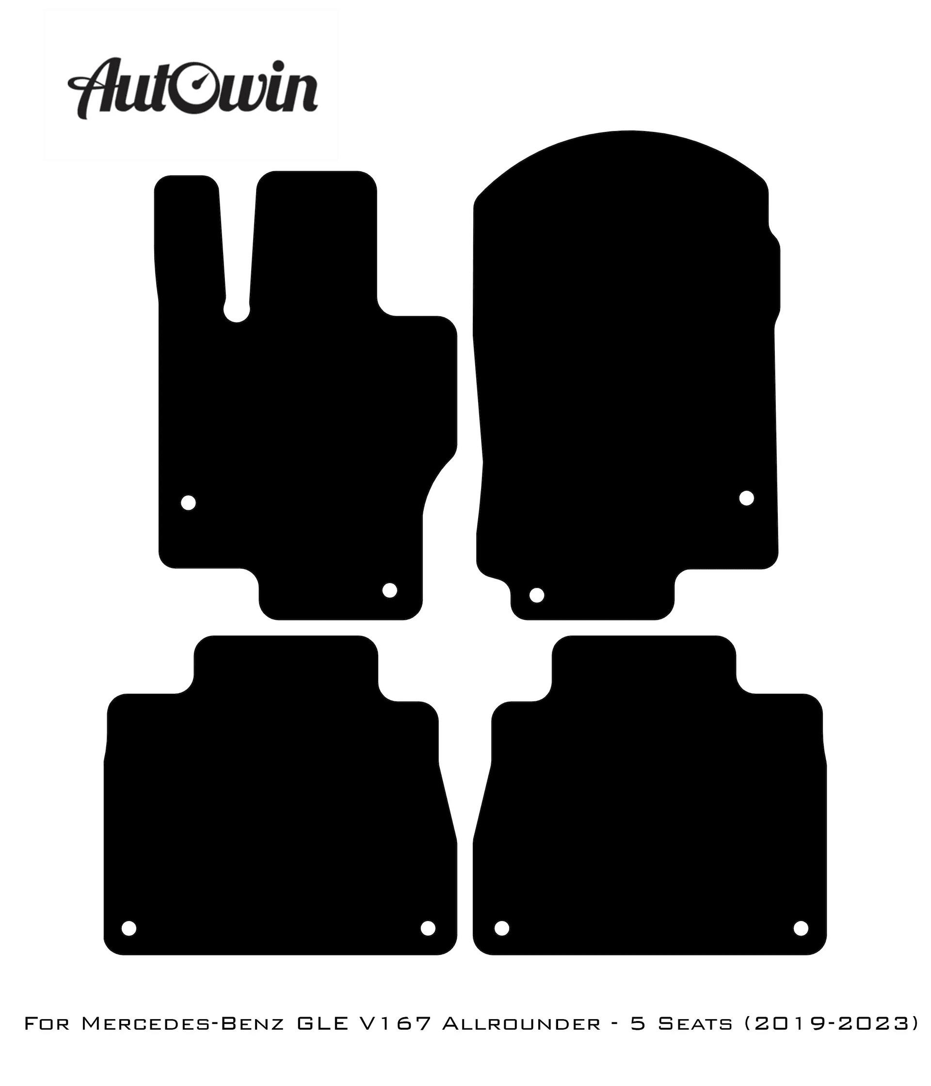 Beige Leather Floor Mats For Mercedes Benz GLE-Class V167 Allrounder - 5 Seats (2019-2023) | ER56 Design - AutoWin