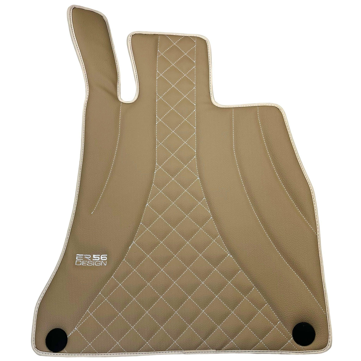 Beige Leather Floor Mats For Mercedes Benz GLE-Class V167 Allrounder - 5 Seats (2019-2023) | ER56 Design - AutoWin
