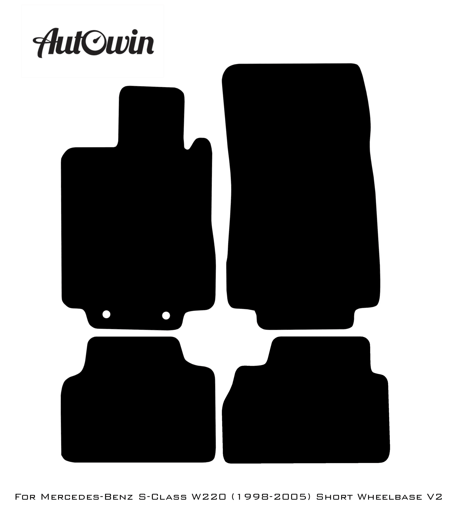 Beige Leather Floor Mats For Mercedes Benz S-Class W220 (1998-2005) Short Wheelbase | ER56 Design - AutoWin