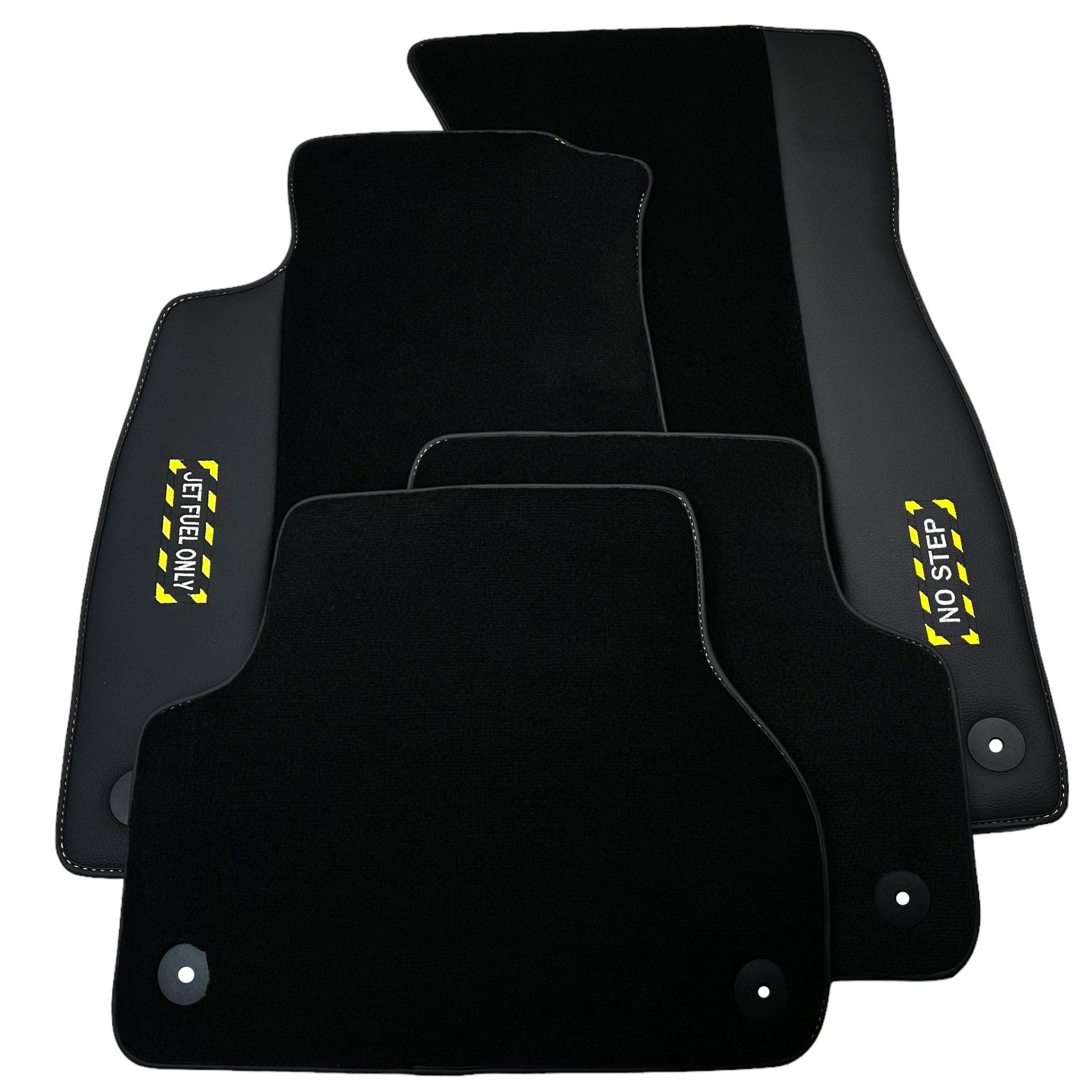 Black Floor Mats for Audi A3 - 5-door Sedan (2013-2020) | Fighter Jet Edition - AutoWin