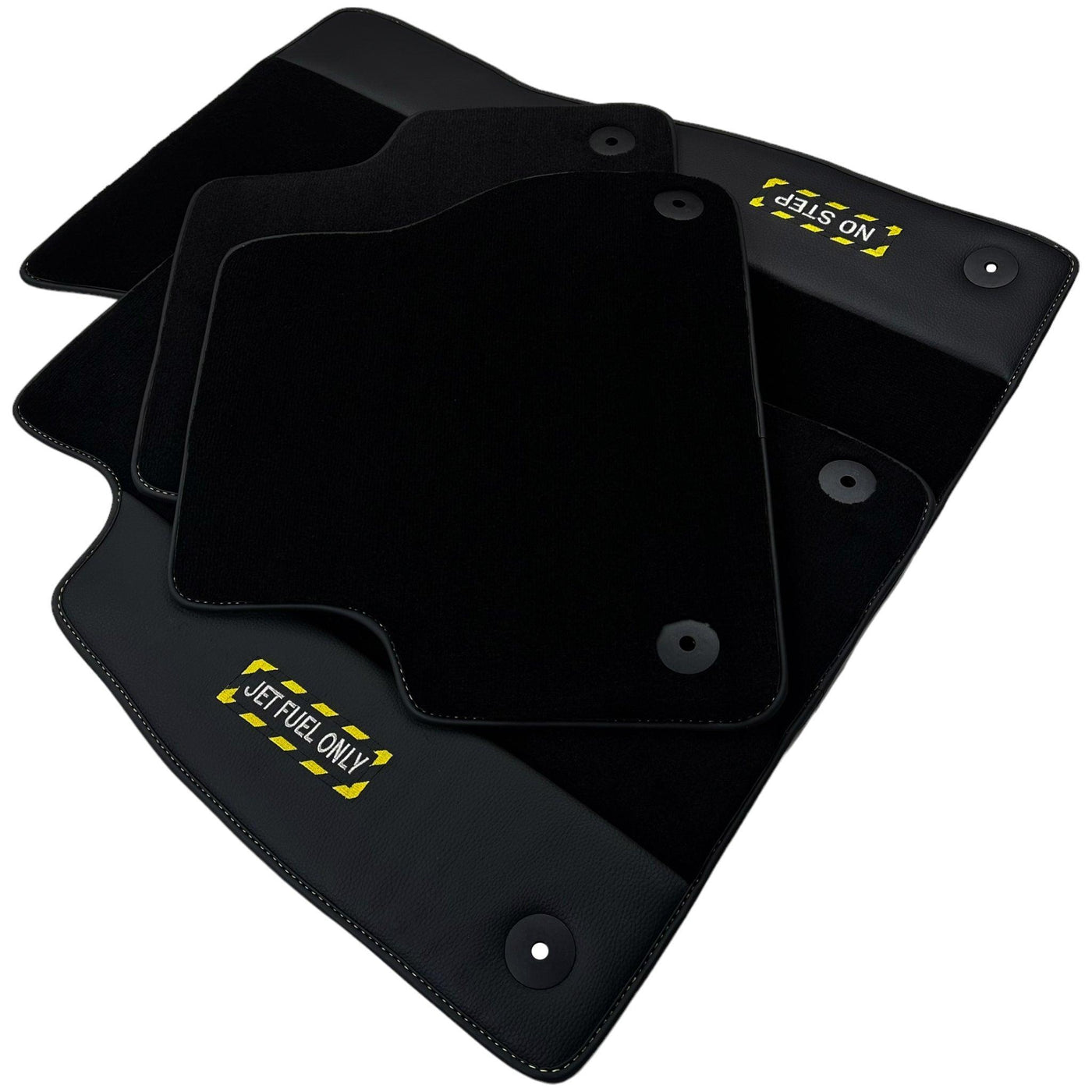 Black Floor Mats for Audi A4 - B9 Sedan (2019-2023) | Fighter Jet Edition - AutoWin