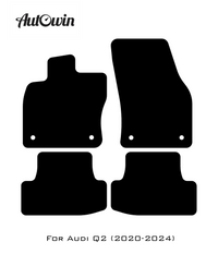 Black Floor Mats for Audi Q2 (2020-2024) | Fighter Jet Edition - AutoWin