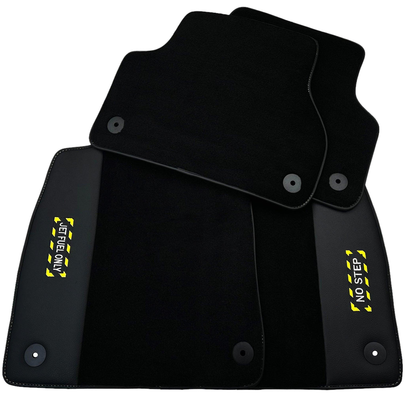 Black Floor Mats for Audi Q7 4L (2006-2015) | Fighter Jet Edition - AutoWin