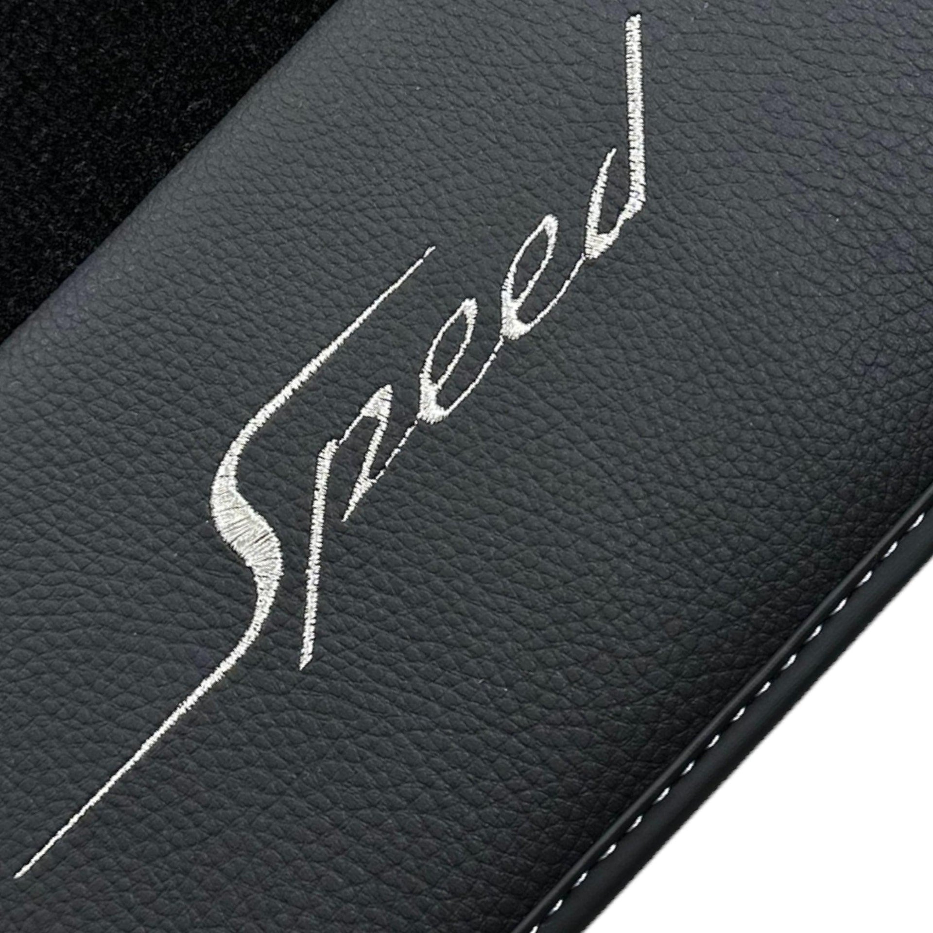 Black Floor Mats For Bentley Flying Spur (2013-2019) with Leather - AutoWin