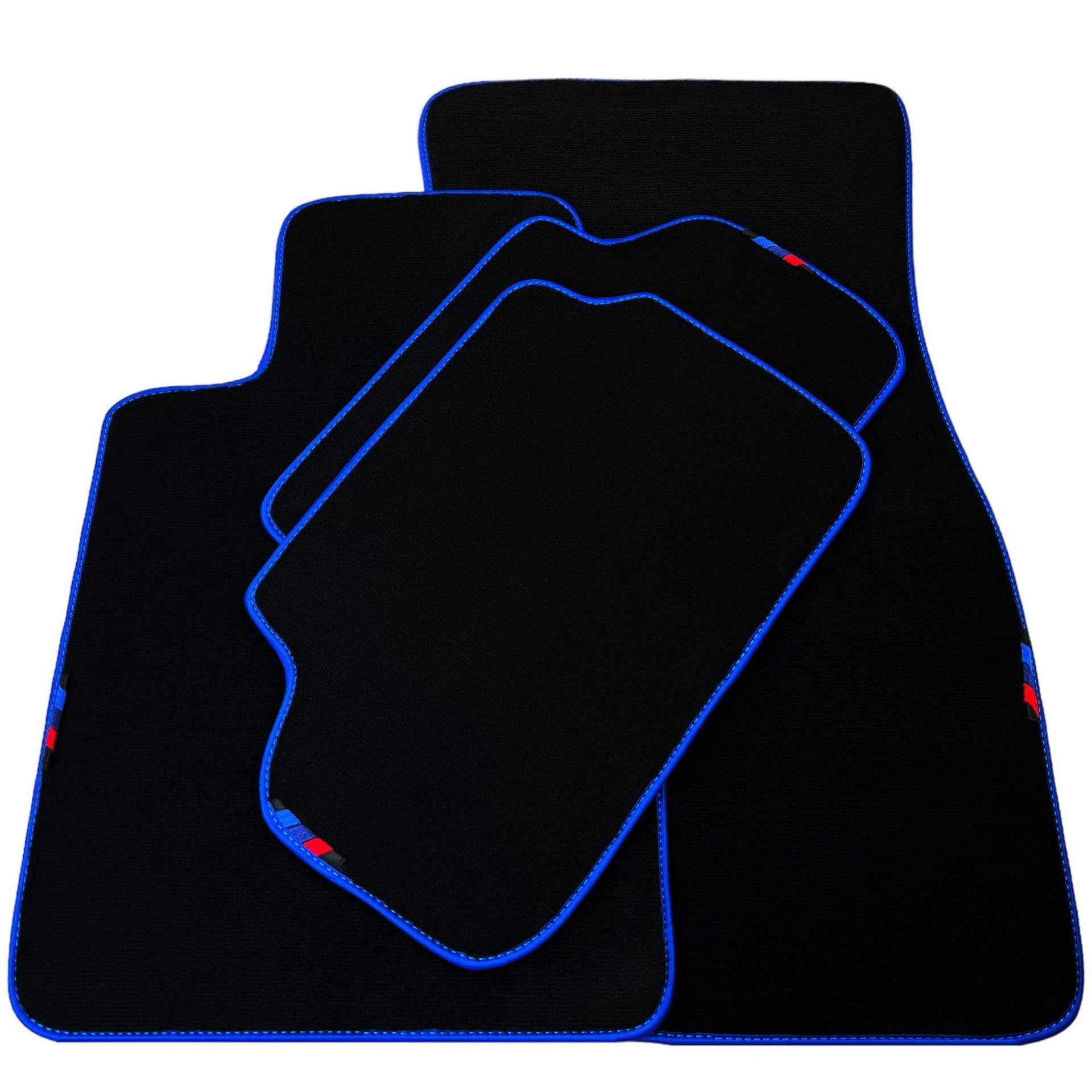 Black Floor Mats For BMW 3 Series F34 GT 2013-2020 | Blue Trim - AutoWin
