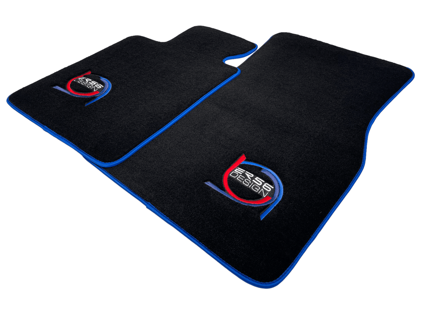 Black Floor Mats For BMW M3 E36 ER56 Design Limited Edition Blue Trim - AutoWin