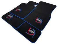 Black Floor Mats For BMW M5 E28 ER56 Design Limited Edition Blue Trim - AutoWin