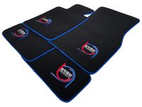Black Floor Mats For BMW M5 E28 ER56 Design Limited Edition Blue Trim - AutoWin