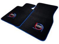 Black Floor Mats For BMW M5 E34 ER56 Design Limited Edition Blue Trim - AutoWin