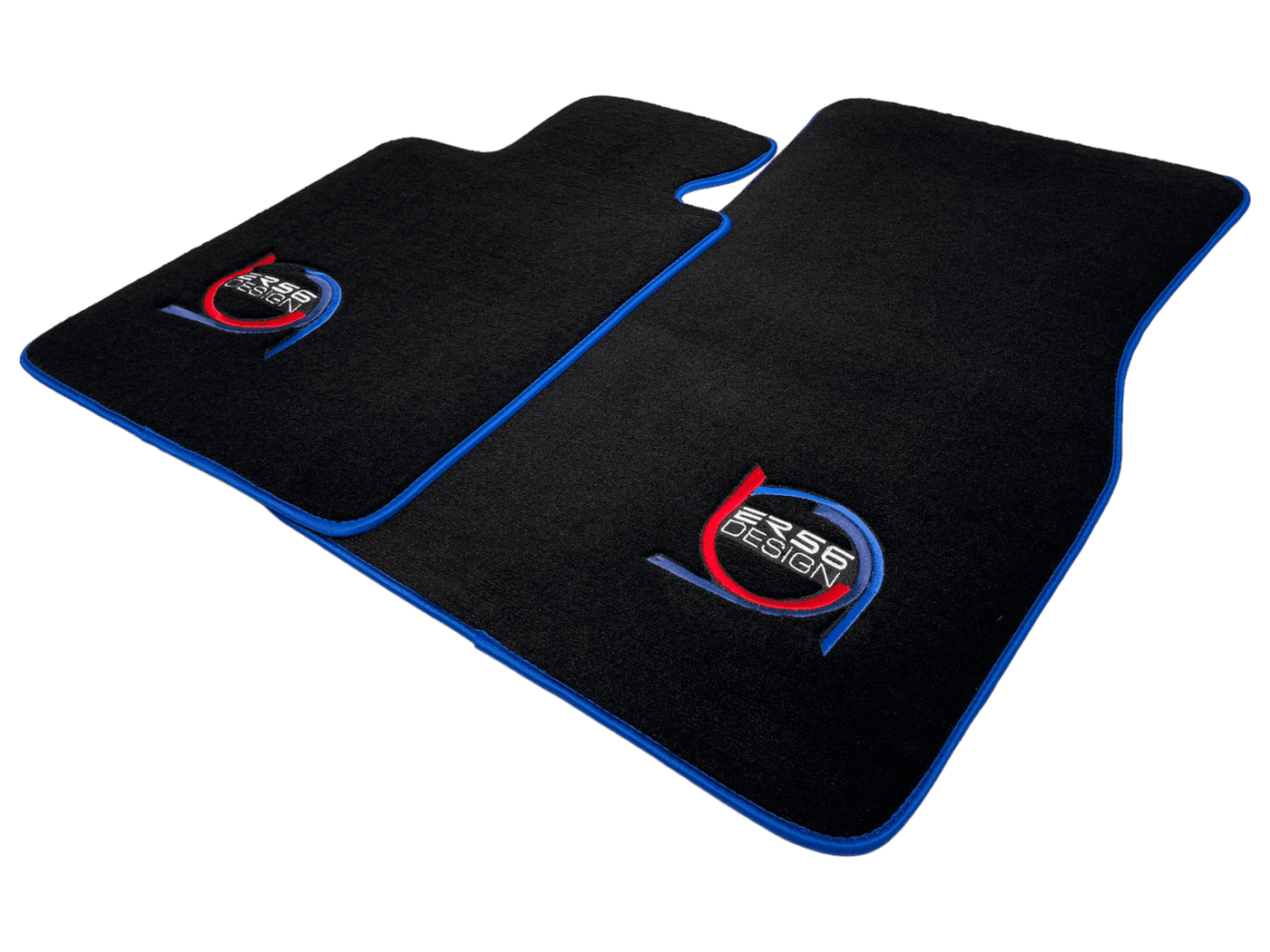 Black Floor Mats For BMW M5 E39 ER56 Design Limited Edition Blue Trim - AutoWin