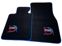 Black Floor Mats For BMW M5 E39 ER56 Design Limited Edition Blue Trim - AutoWin