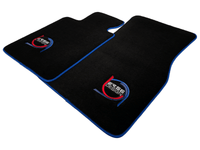 Black Floor Mats For BMW M6 F12 Convertible ER56 Design Limited Edition Blue Trim - AutoWin