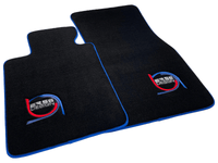 Black Floor Mats For BMW X3 - E83 SUV ER56 Design Limited Edition Blue Trim - AutoWin