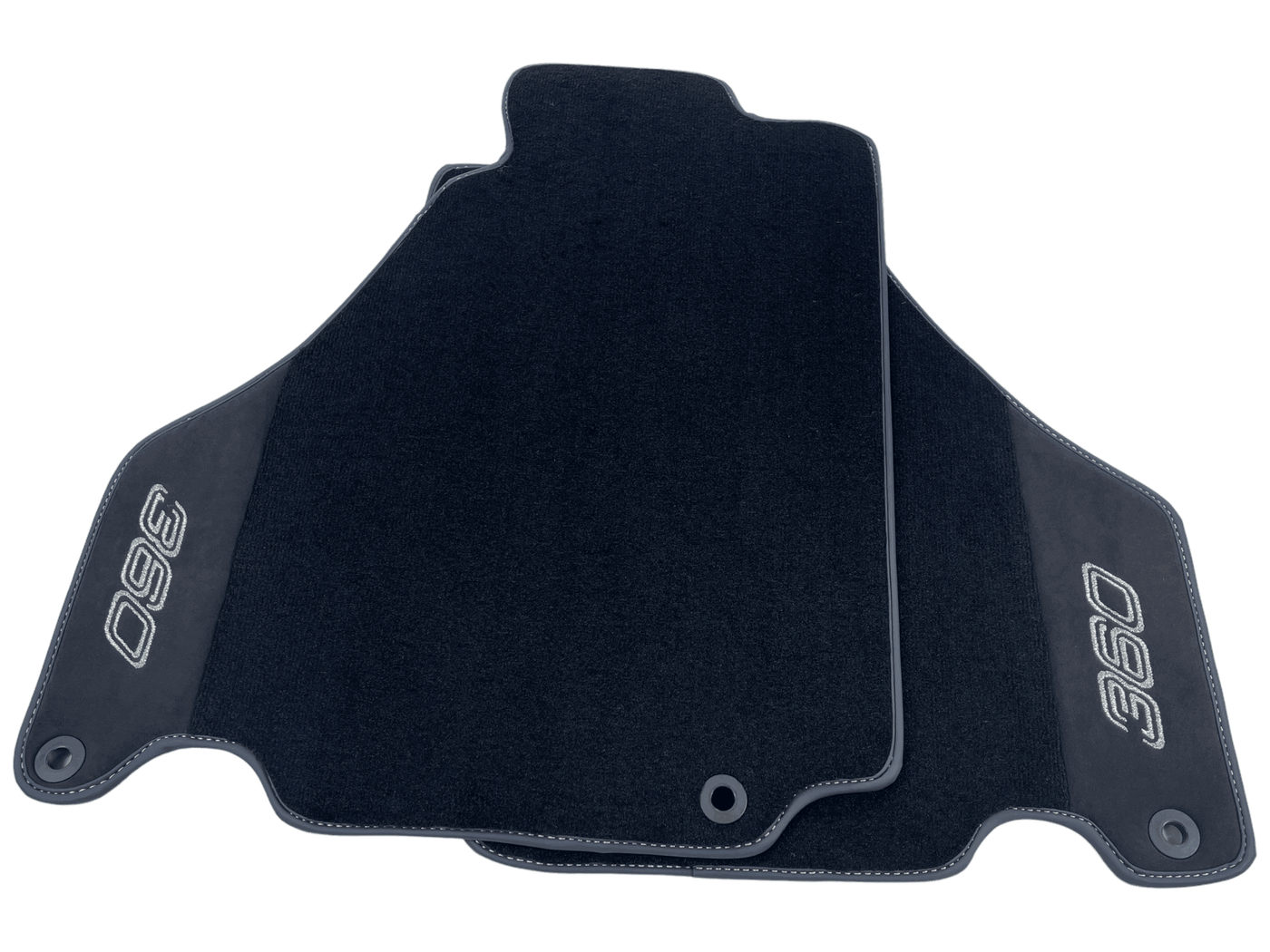 Black Floor Mats For Ferrari 360 Modena 1999-2005 With Alcantara Leather - AutoWin