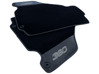 Black Floor Mats For Ferrari 360 Modena 1999-2005 With Carbon Fiber Leather - AutoWin