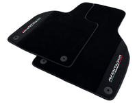Black Floor Mats for Lamborghini Aventador With Alcantara Leather - AutoWin