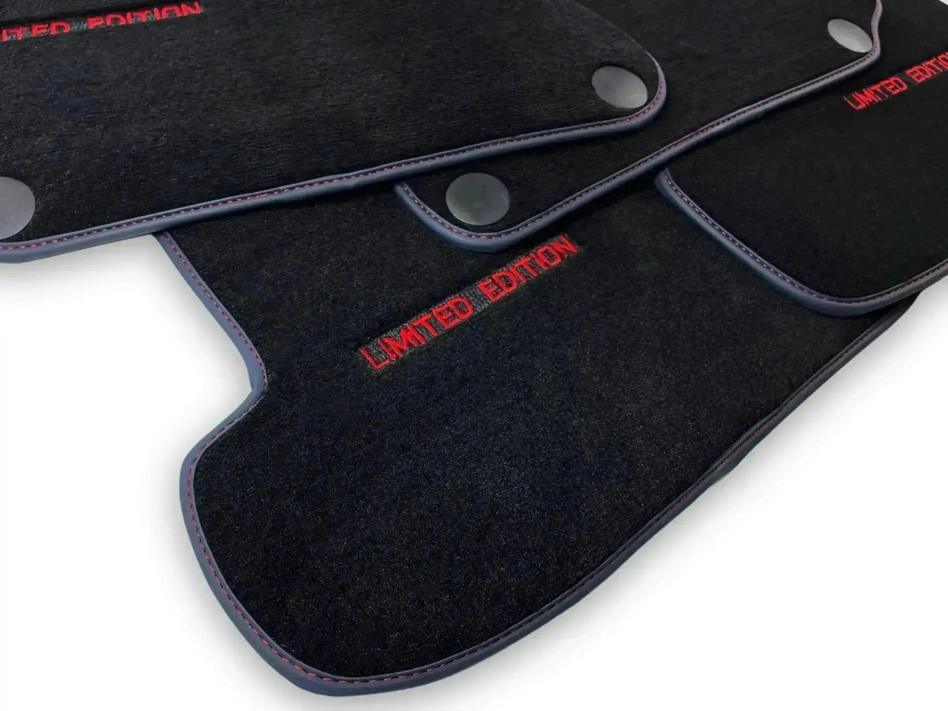 Black Floor Mats For Mercedes Benz GLE-Class W166 Allrounder (2015-2019) | Fighter Jet Edition - AutoWin