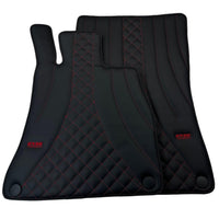 Black Leather Floor Mats For Mercedes Benz E-Class W211 Sedan (2002-2009) | ER56 Design - AutoWin