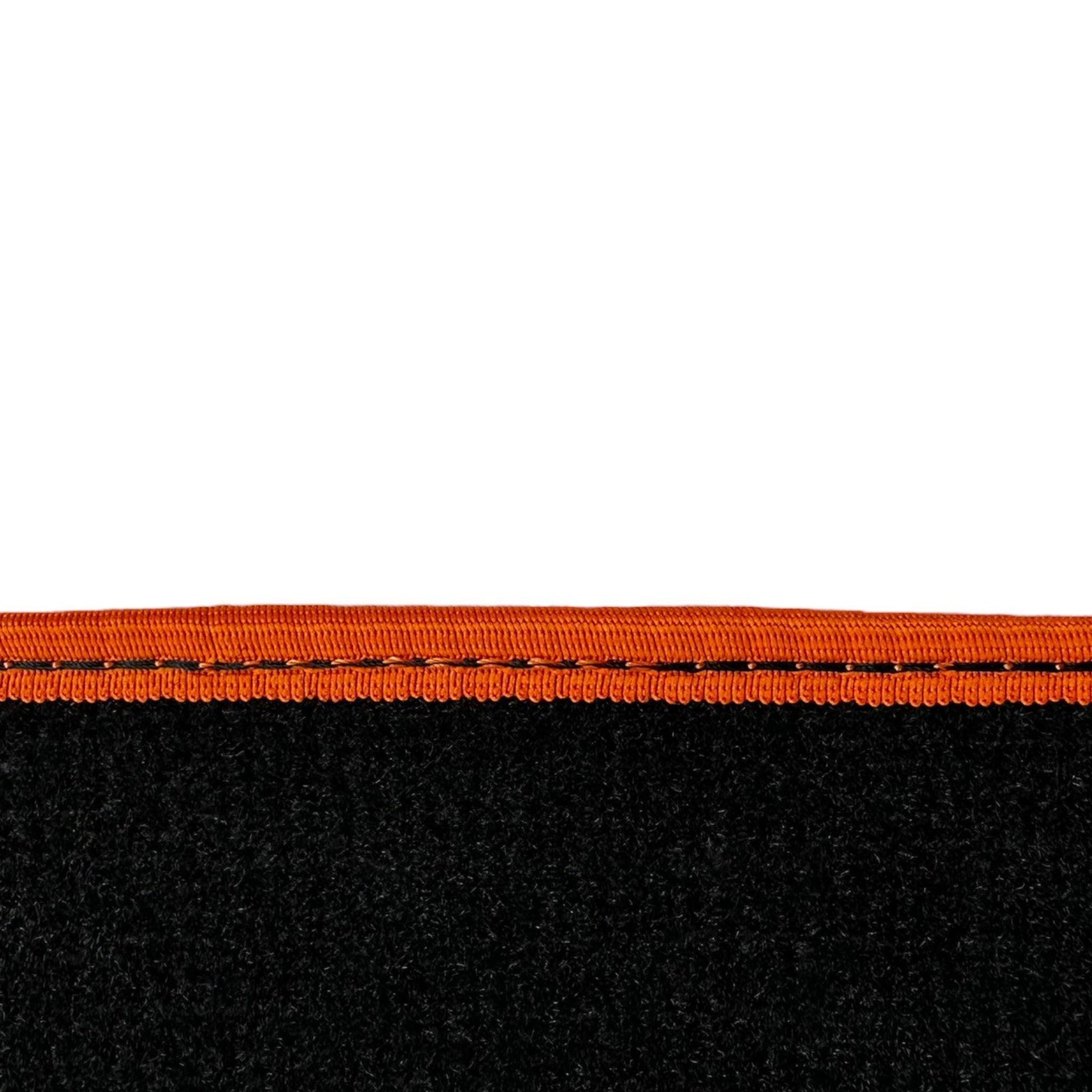 Black Mats For BMW 1 Series F21 3-door Hatchback | Orange Trim - AutoWin