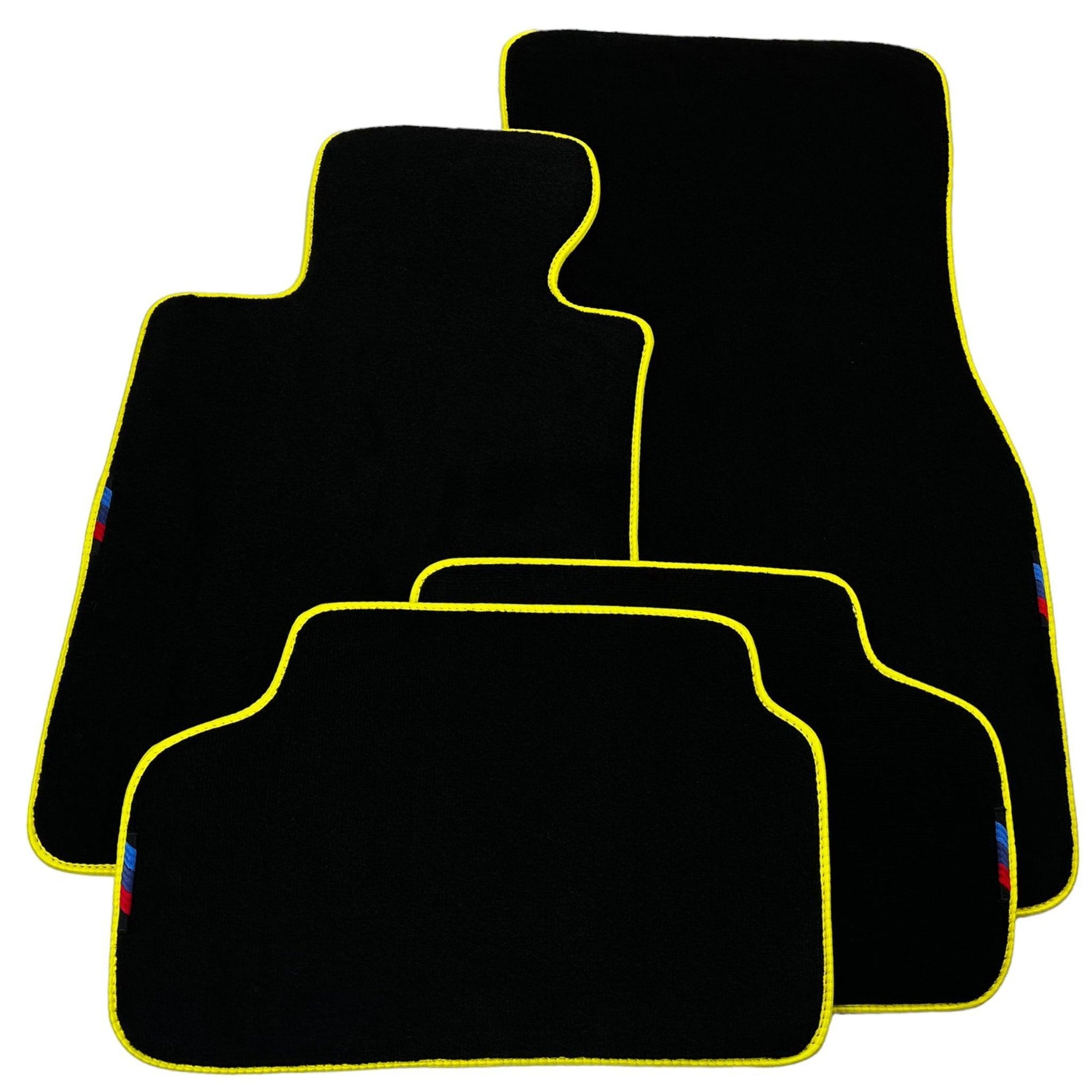 Black Mats For BMW 2 Series G42 2-door Coupe | Yellow Trim - AutoWin