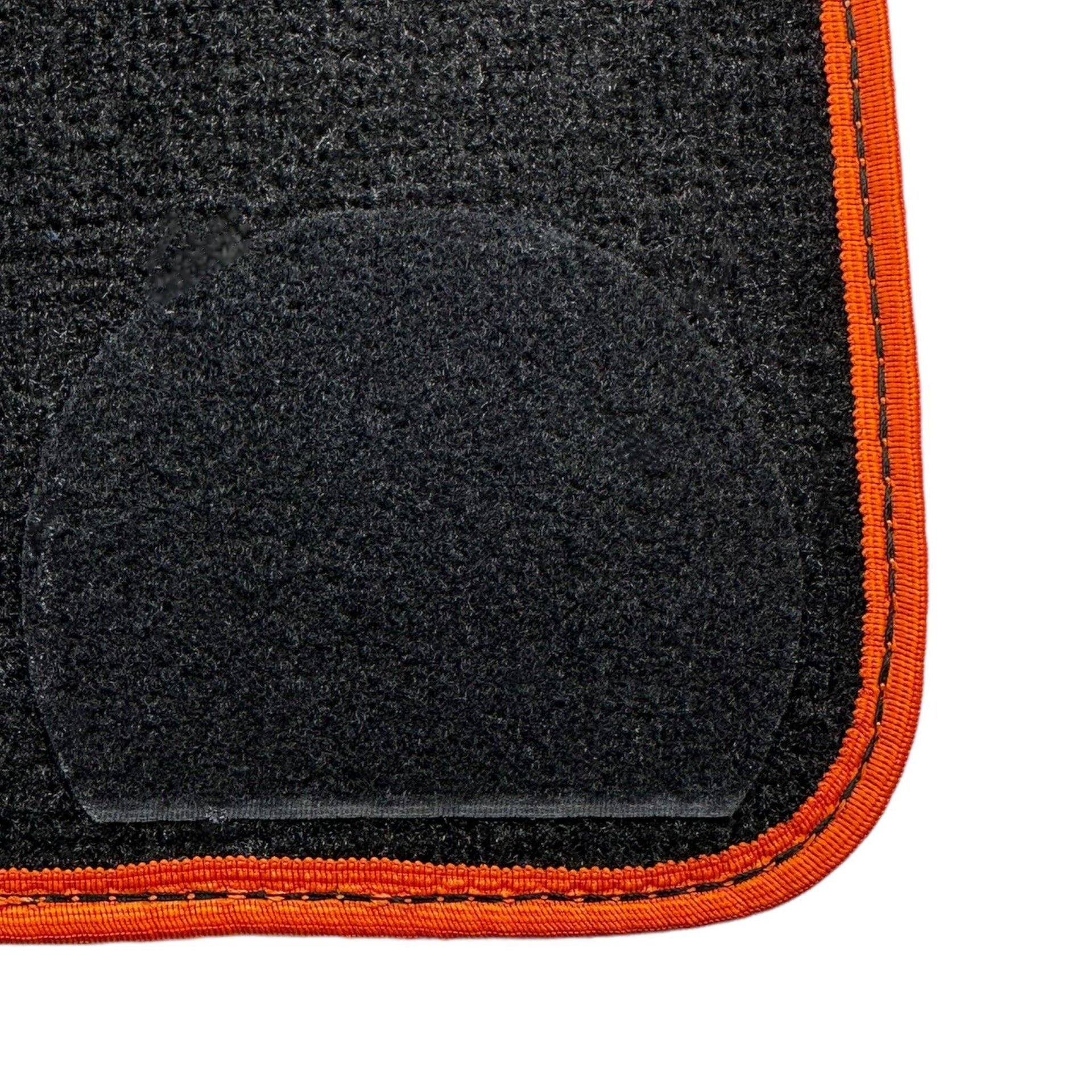 Black Mats For BMW 3 Series E30 2-doors Coupe | Orange Trim - AutoWin